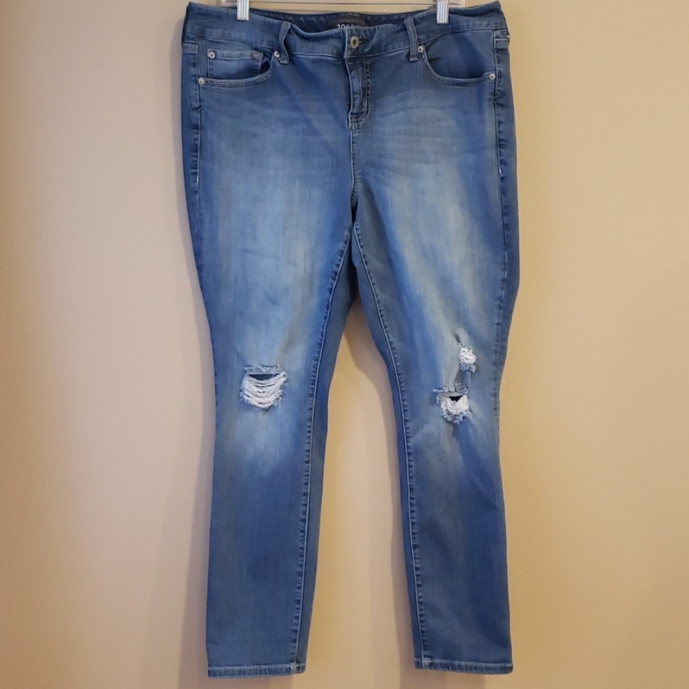 Torrid Distressed Skinny Premium Jeans